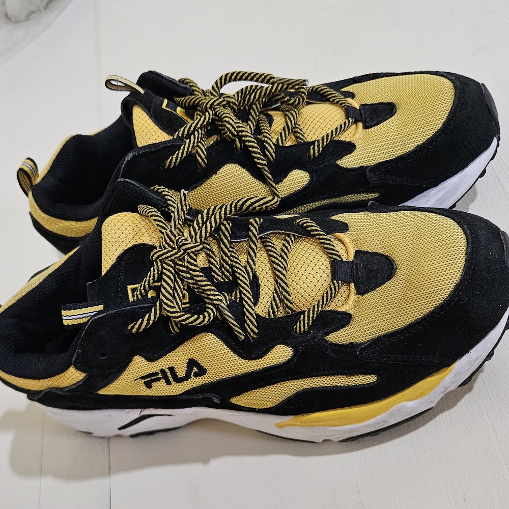 Fila Black and Yellow Sneakers